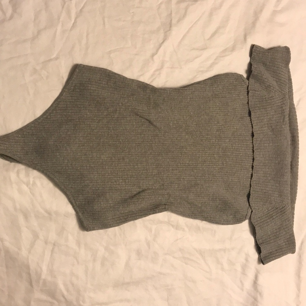 Off the shoulder knit onesie